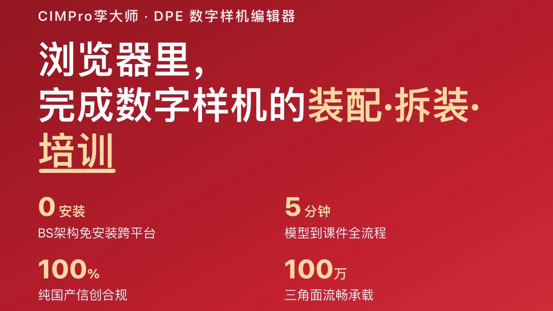 CIMPro孪大师｜AI原生·DPE数字样机编辑器