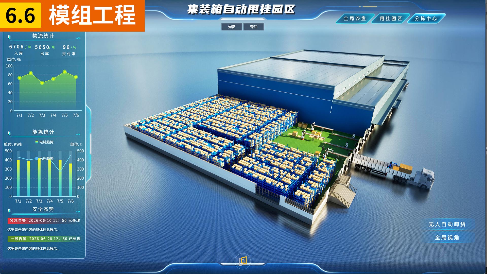 集装箱自动甩挂园区预览图